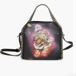 Stella McCartney Small Falabella Tiger Print Faux
Leather Tote mini